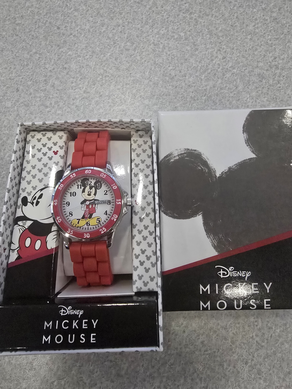 Disney Mickey Mouse Kids Watch - Red Strap with Yellow Dial Accents - Picture 2 of 4